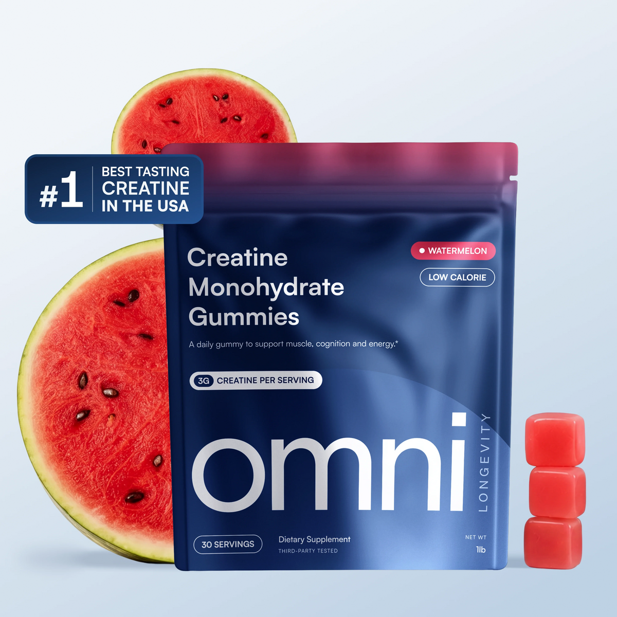 OMNI Creatine Gummy  3-pack, 90 tablets